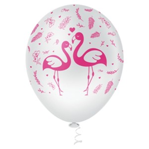 BALÃO 10 COM 25 UNIDADES DECORAÇÃO FLAMINGO PIC PIC