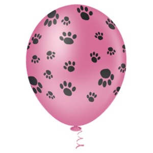 BALÃO 10 COM 25 UNIDADES DECORAÇÃO PEGADAS SORTIDAS PIC PIC