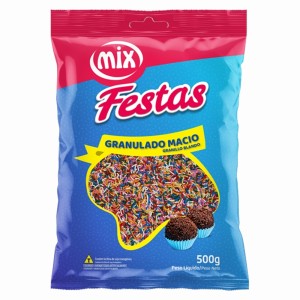 CONFEITO GRANULADO MACIO MISTO 500G MIX