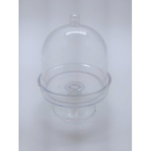 CUPULA CRISTAL ACRÍLICO TRANSPARENTE COM 10 UNIDADES