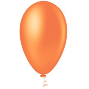 Balão de Festa Látex 07 Liso Laranja - 50 Unidades - Balões Pic Pic - Kin Festas