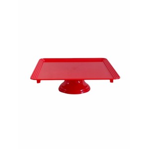 BOLEIRA QUADRADA 30CM  VERMELHO ROFIDA