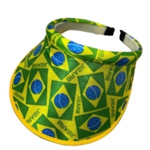 TIARA VERDE E AMARELO COM VISEIRA