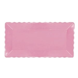 BANDEJA RETANGULAR 30X15 ROSA BEBE