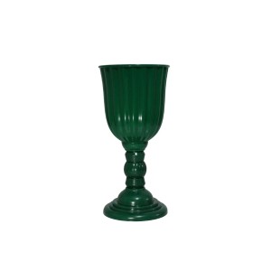 VASO DUBAI GRANDE 18,5X40CM PARA FESTAS E DECORAÇÕES- VERDE ESCURO