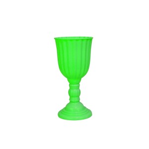 VASO DUBAI GRANDE 18,5X40CM PARA FESTAS E DECORAÇÕES- VERDE FLUOR