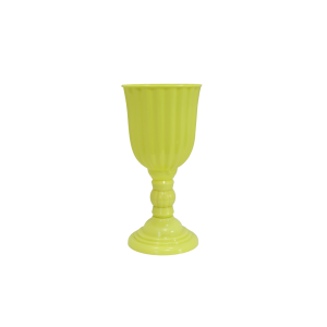 VASO DUBAI GRANDE 18,5X40CM PARA FESTAS E DECORAÇÕES- AMARELA FLUOR