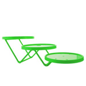 SUPORTE DE DOCES TRIPLO REDONDO 19CM - VERDE NEON - KIN FESTAS