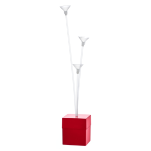 CAIXA PEGA BALÃO COM 3 HASTES VERMELHO - KIN FESTAS