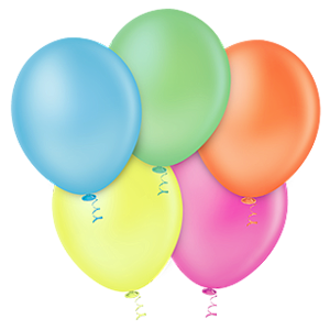 BALÃO 05 LISO REDONDO NEON SORTIDO C/50 - KIN FESTAS