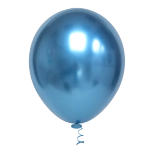 BALAO 09 LATEX PLATINO REDONDO AZUL C/25 KIN FESTAS