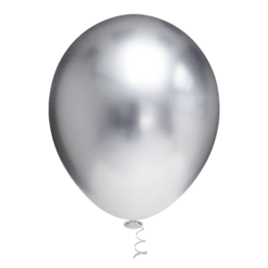BALAO 09 LATEX PLATINO REDONDO PRATA C/25 KIN FESTAS