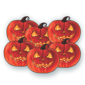 ABÓBORA HALLOWEEN 19,5CM x 17CM C/6 UNIDADES - KIN FESTAS