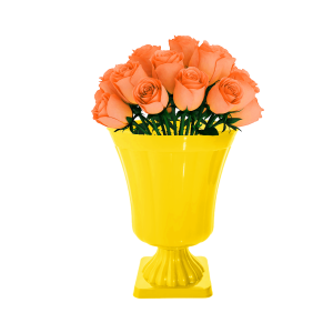 VASO DECORATIVO GREGO AMARELO ROFIDA