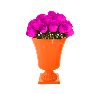 VASO DECORATIVO GREGO LARANJA NEON  ROFIDA