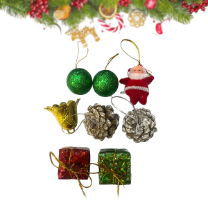 ENFEITE DE ÁRVORE NATALINA SORTIDOS - KIN FESTAS