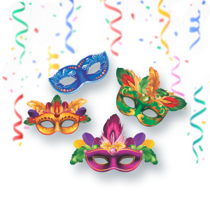 KIT MÁSCARA PARA ROSTO - KIN FESTAS