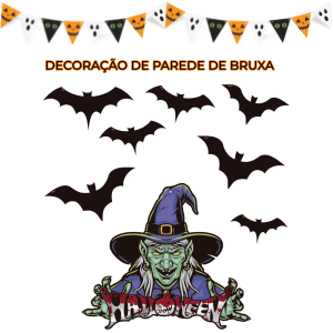 Decoração de Parede Bruxa Hallloween