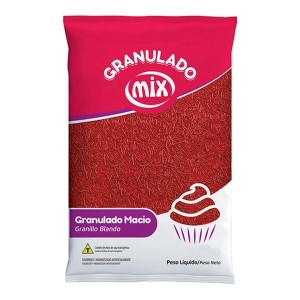 CONFEITO GRANULADO MACIO VERMELHO 500G MIX