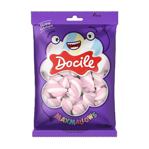 MARSHMALLOW TWIST ROXO E BRANCO BAUNILHA 250G DOCILE