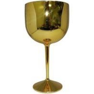 TAÇA GIN METALIZADA DOURADA - KIN FESTAS